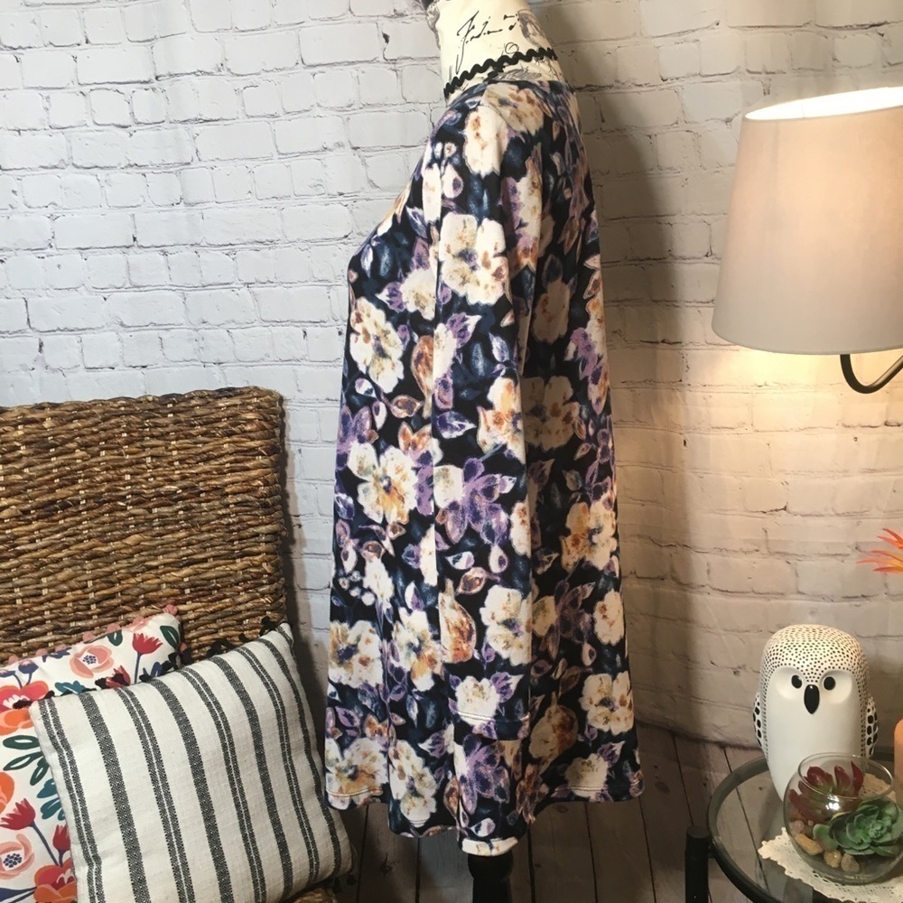 Oeuvre long sleeve floral sweater dress - Picture 3 of 7